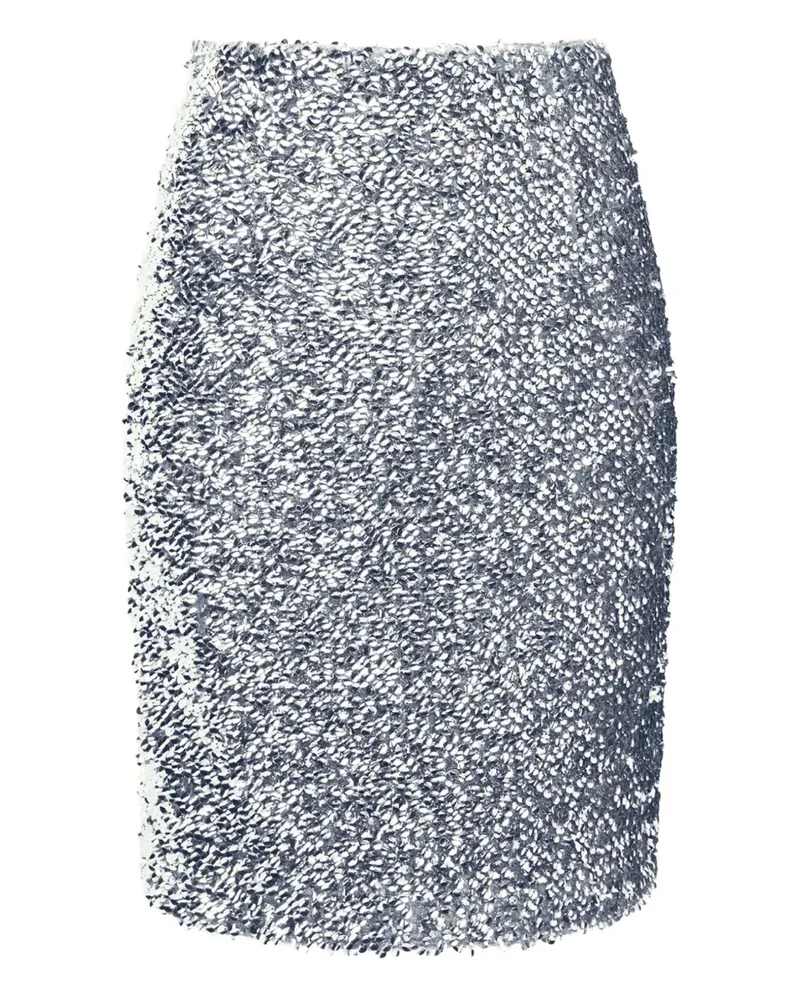 16ARLINGTON Delta Midirock mit Pailletten - Silber Silber