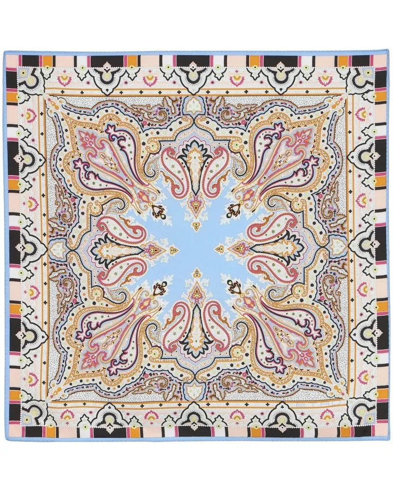 Etro Einstecktuch mit Paisleymuster - Blau Blau