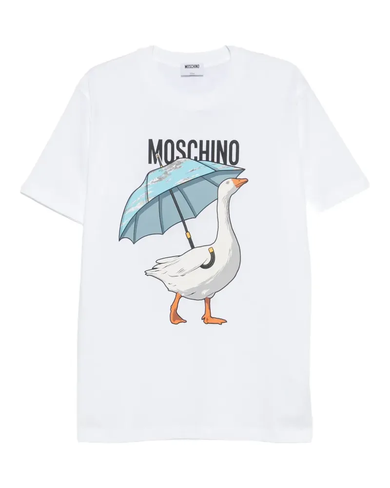 Moschino logo-print T-shirt - Weiß Weiß