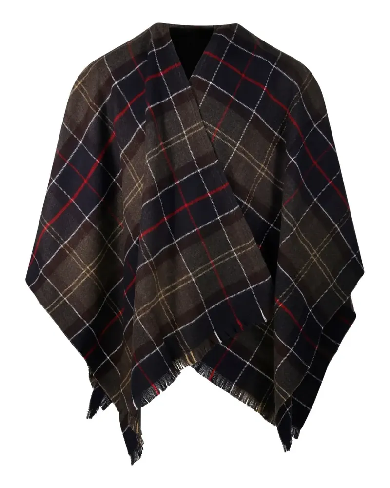 Barbour Classic Tartan fringed cape - Braun Braun