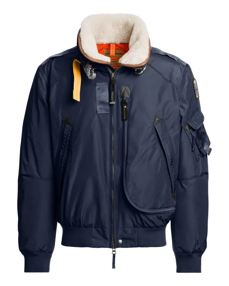 Parajumpers Fire S. padded shearling-collar bomber jacket - Blau Blau