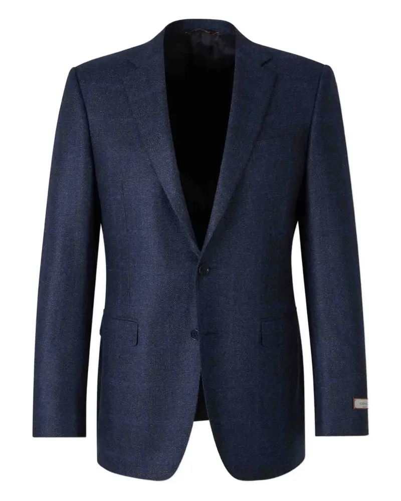 Canali notched wool jacket - Blau Blau