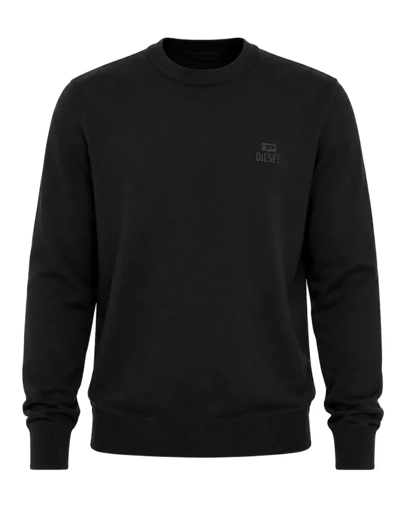 Diesel logo-print crew-neck sweatshirt - Schwarz Schwarz