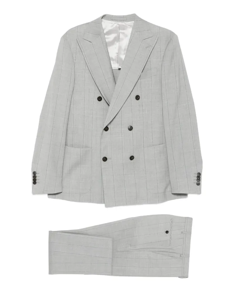 Luigi Bianchi Mantova striped-pattern suit - Grau Grau