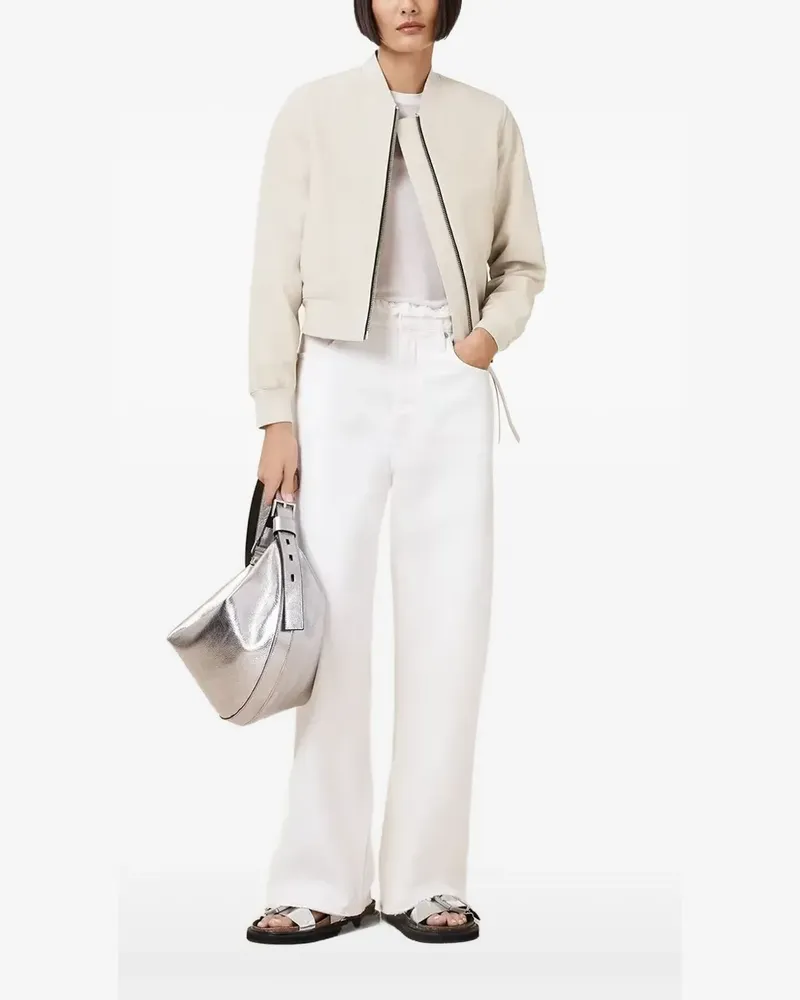 AllSaints Bomberjacke aus Leder - Nude Nude
