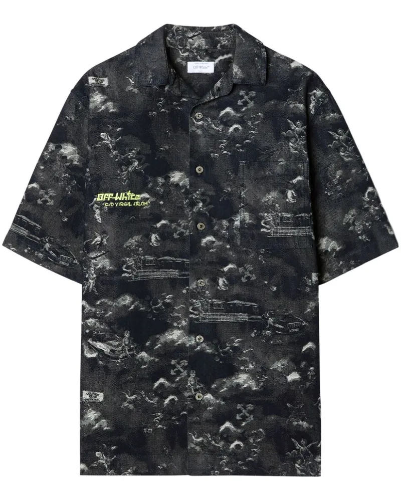 OFF-WHITE Fresco Bowlinghemd - Blau Blau