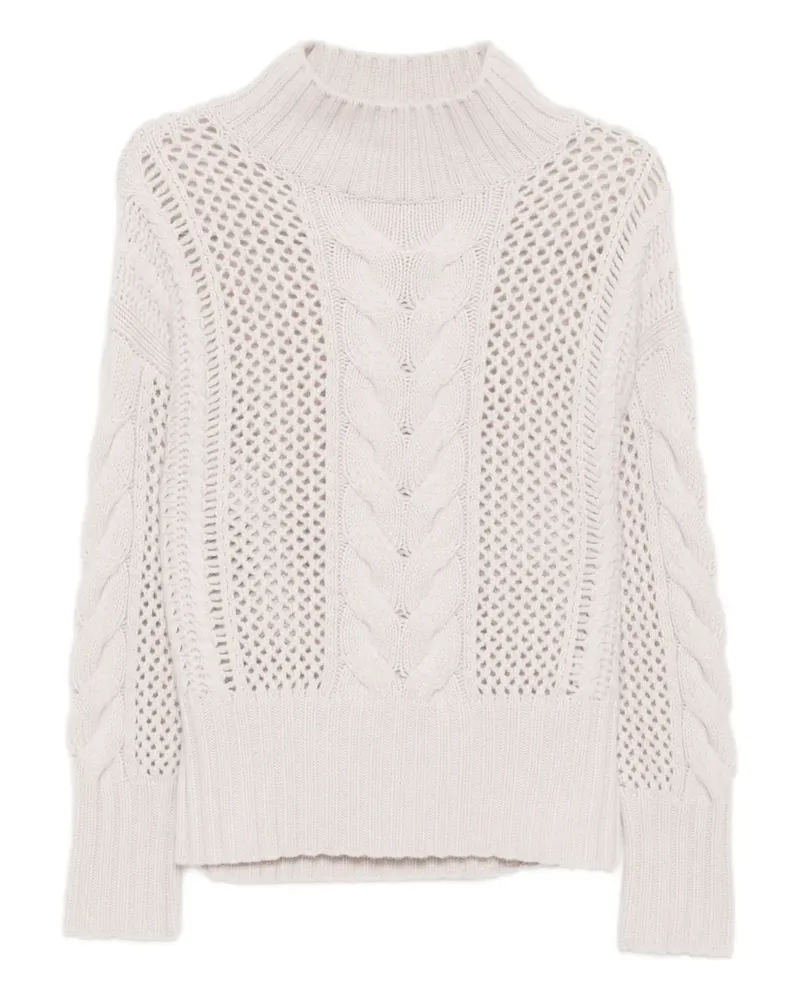 N.Peal Pullover mit Zopfmuster - Nude Nude