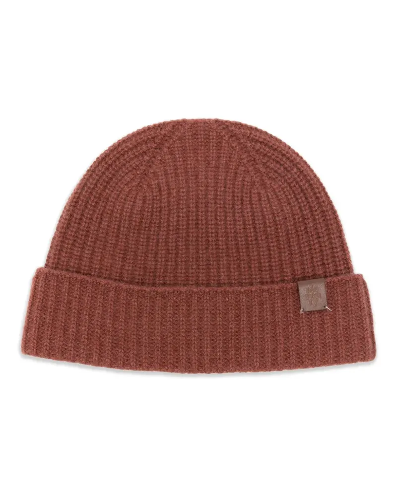 Eleventy Gerippte Beanie aus Kaschmir - Braun Braun