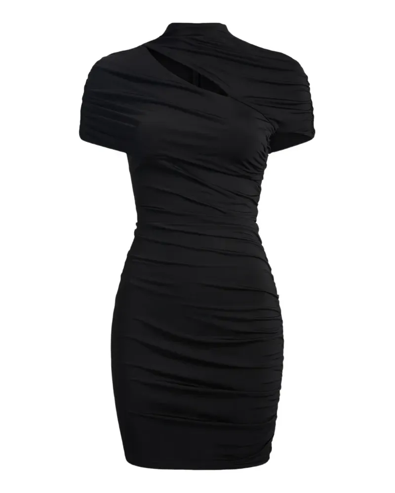 Balmain Drapiertes Jersey Bodycon Kleid - Schwarz Schwarz