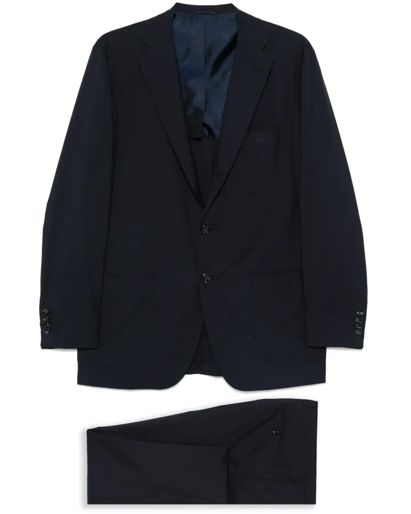 Kiton Einreihiger Anzug - Blau Blau