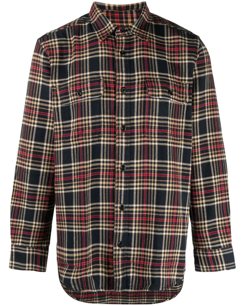 Filson Kariertes Flanellhemd im Vintage-Look - Blau Blau