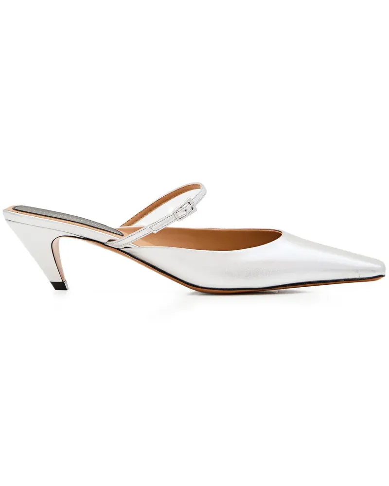 Stella McCartney Slingback-Mules mit Schnallenverschluss 90mm - Weiß Weiß