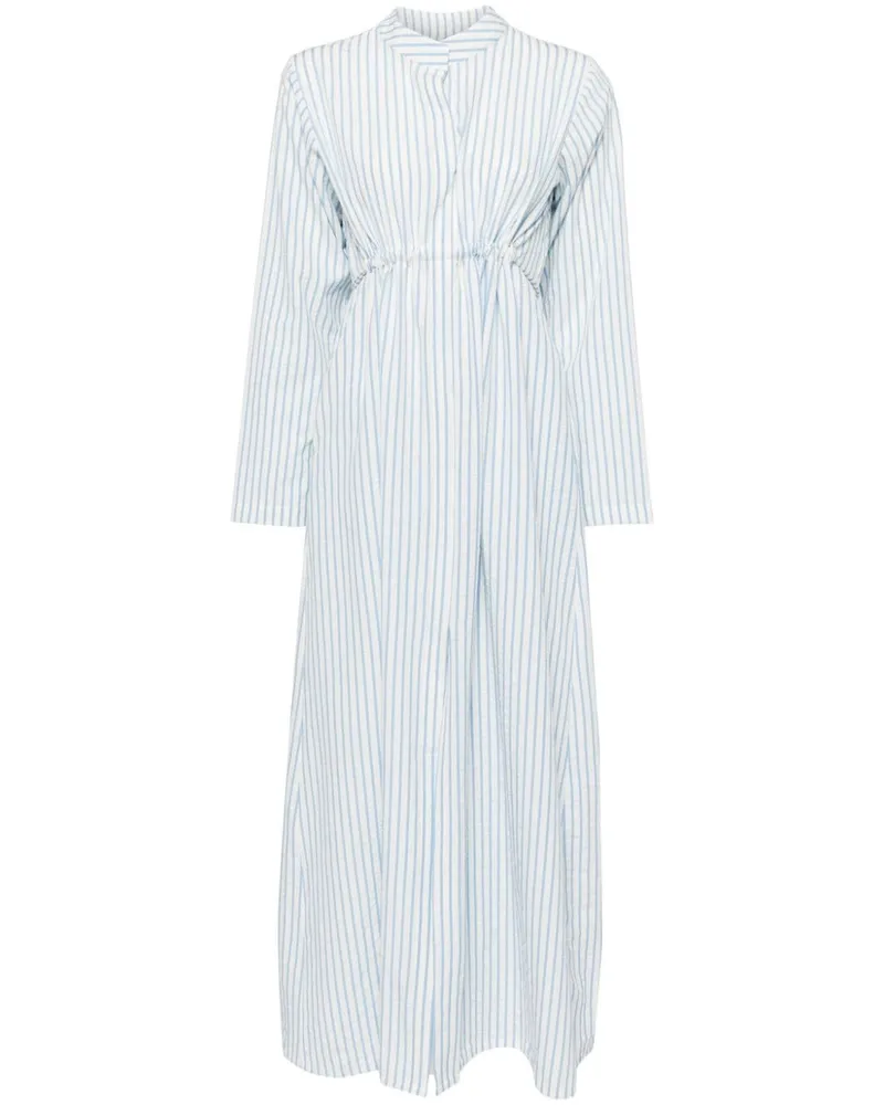 Bambah Gestreifter Kaftan mit Schnürung - Blau Blau