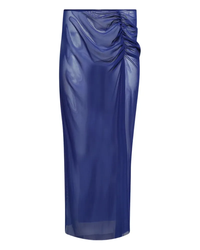bond-eye Drapierter Claudia Mesh-Maxirock - Blau Blau