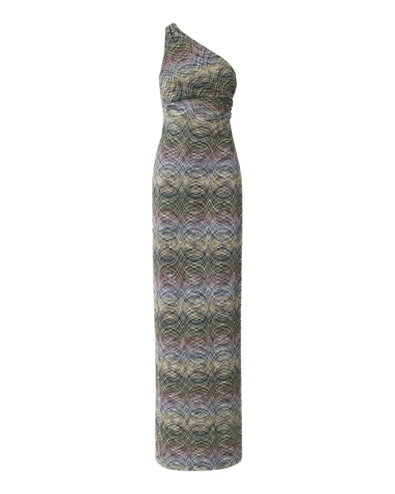 Missoni Einschultriges Strickkleid - Grün Grün