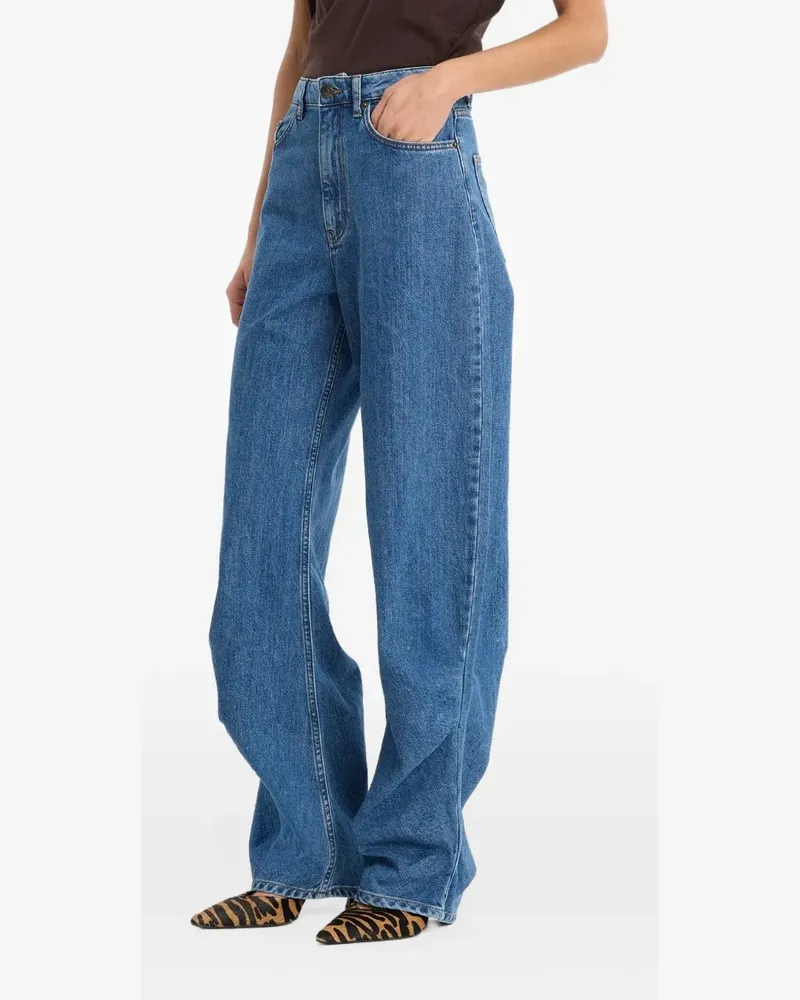 ROTATE Birger Christensen Drapierte Jeans - Blau Blau