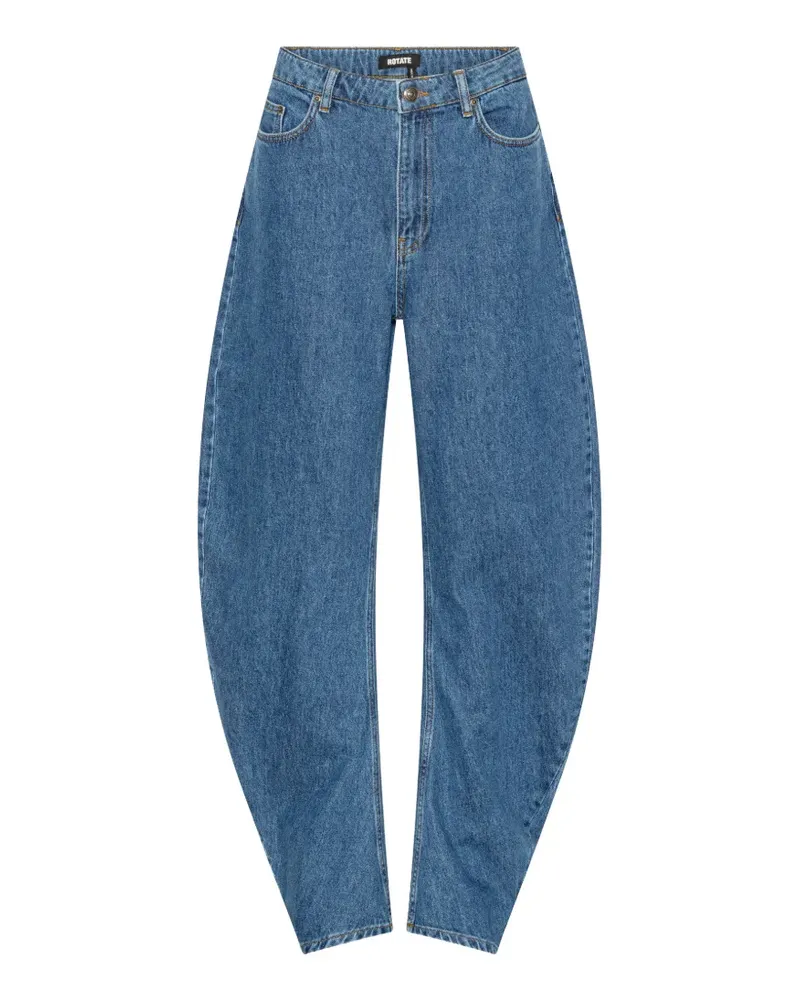 ROTATE Birger Christensen Drapierte Jeans - Blau Blau