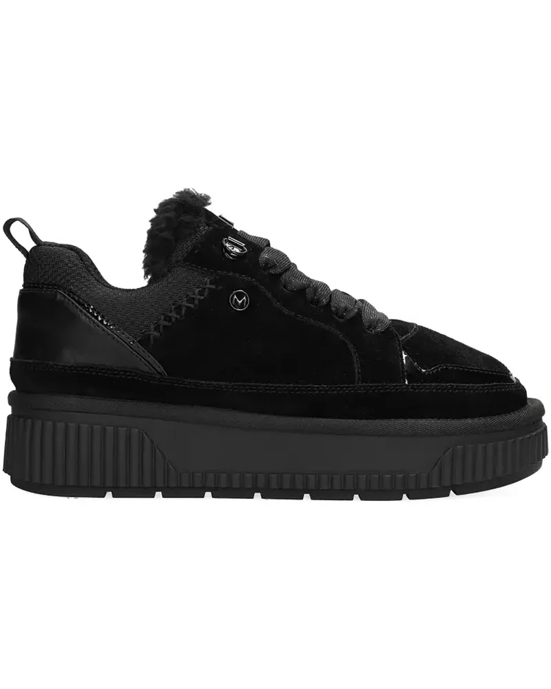 Mexx platform faux fur sneakers - Schwarz Schwarz