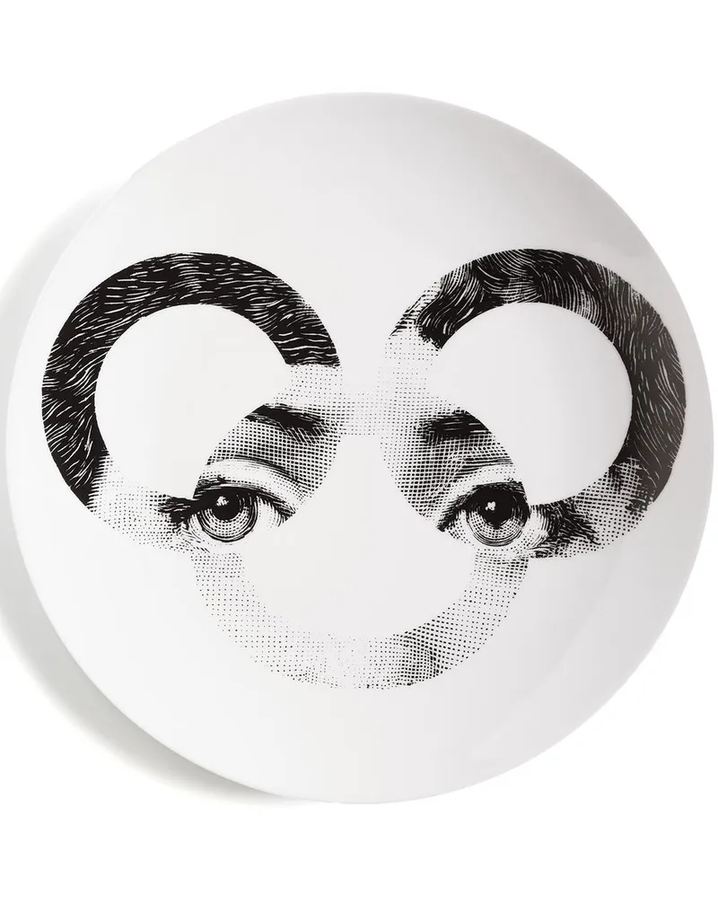 Fornasetti Tema e Variazioni n.58 Wandteller Weiß