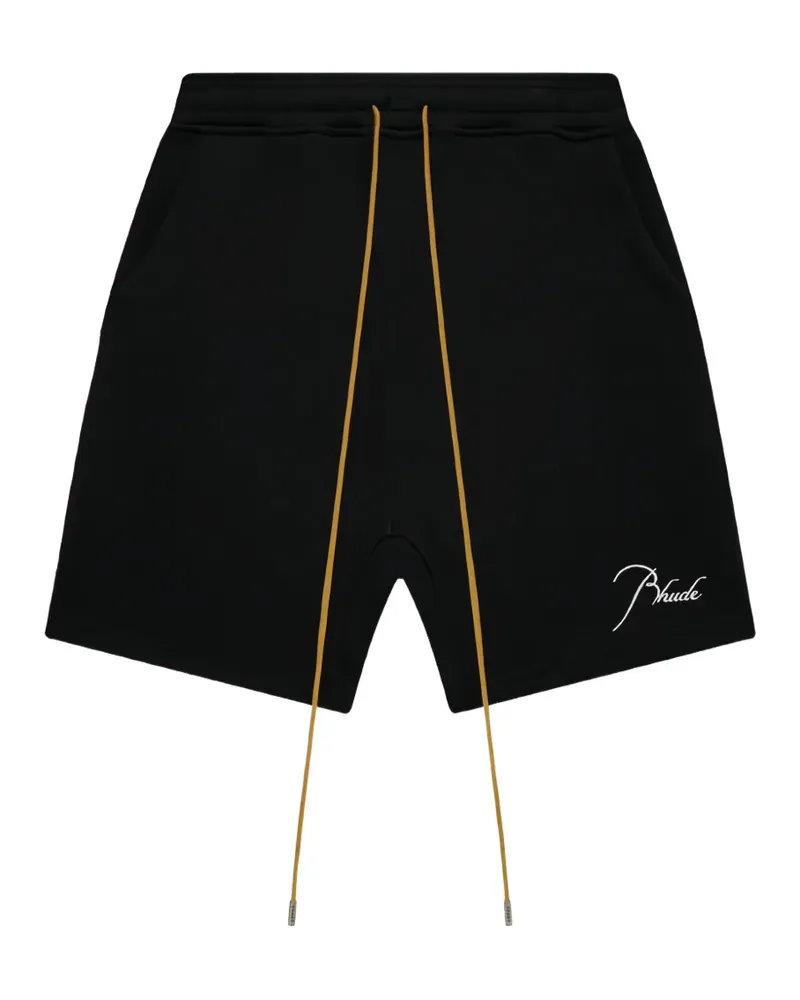 RHUDE Classique logo-embroidered shorts - Schwarz Schwarz