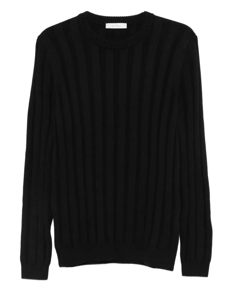Diktat Gerippter Pullover - Schwarz Schwarz