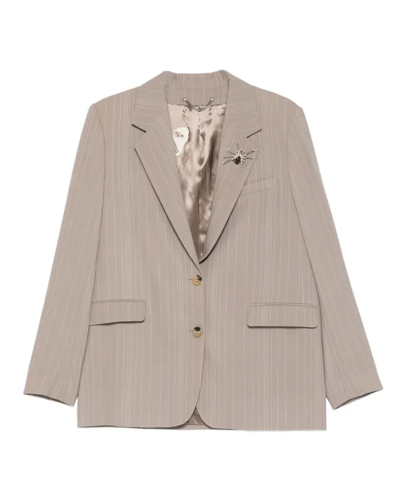 Golden Goose pinstripe embellished blazer - Nude Nude
