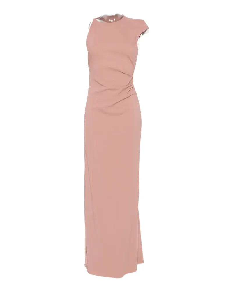 Patrizia Pepe gathered cut-out maxi dress - Rosa Rosa