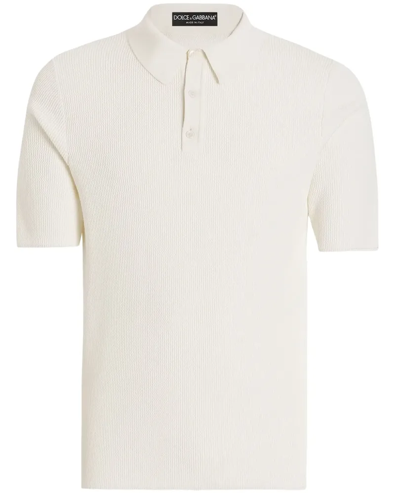 Dolce & Gabbana Kurzärmeliges Poloshirt - Weiß Weiß
