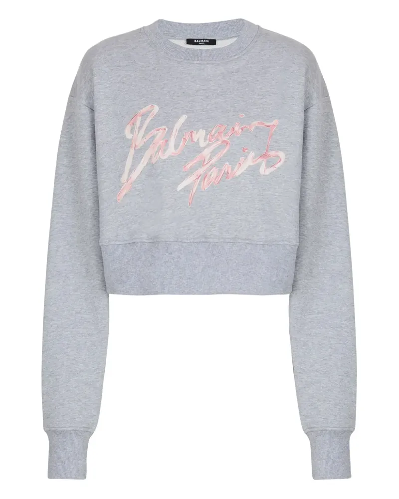 Balmain Sweatshirt mit Print - Grau Grau