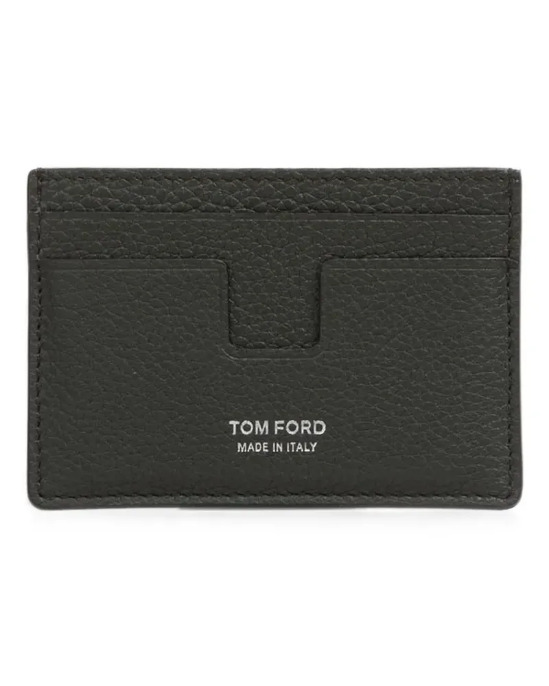 Tom Ford Kartenetui aus gekörntem Leder - Grün Grün