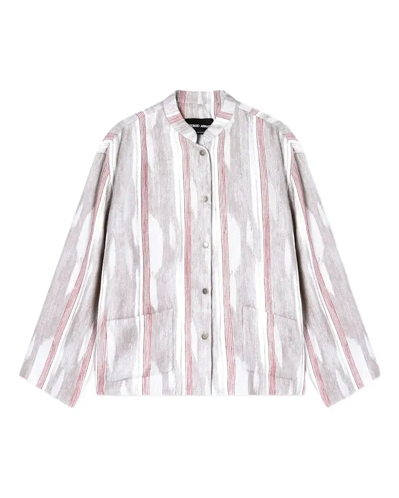 Giorgio Armani Gestreifte Bomberjacke - Grau Grau