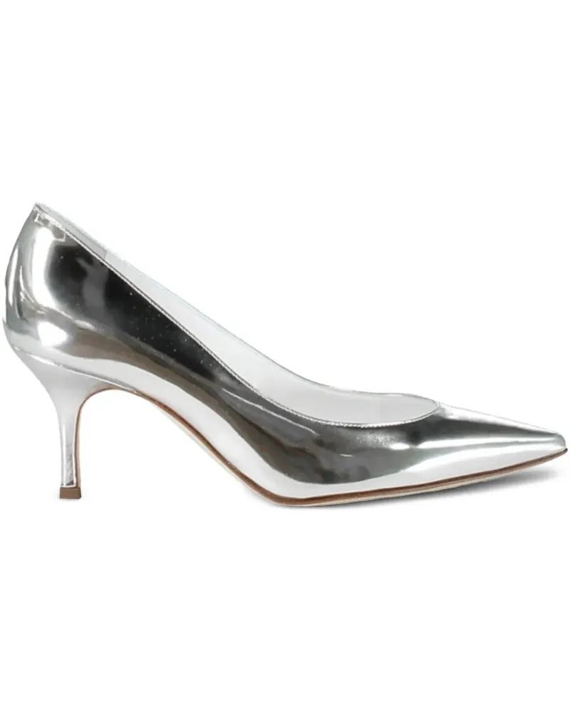Manolo Blahnik Kietta pointed heelded pumps - Silber Silber