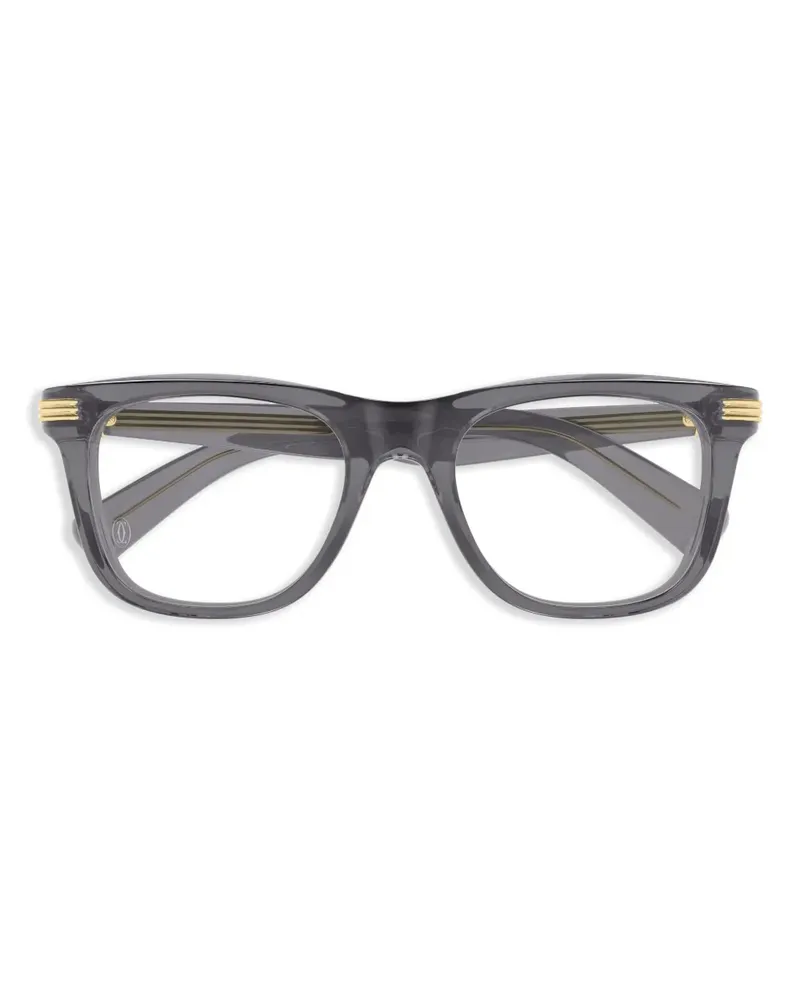 Cartier Sonnenbrille mit transparentem Gestell - Grau Grau