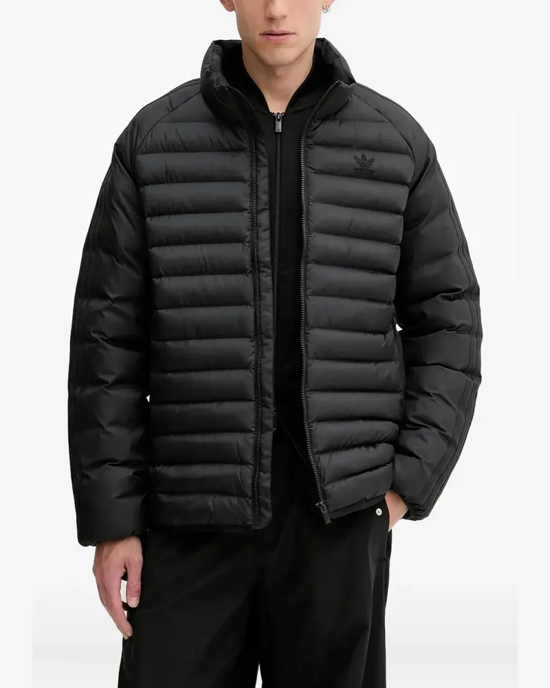 adidas quilted zip jacket - Schwarz Schwarz