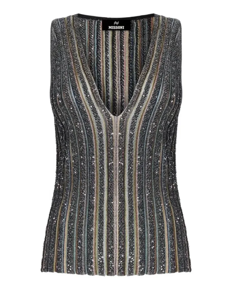 Missoni Top mit Pailletten - Braun Braun