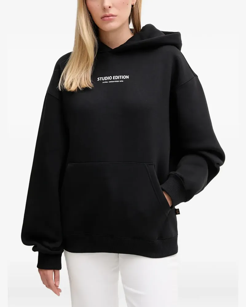 Alpha Industries Studio Edition Hoodie - Schwarz Schwarz