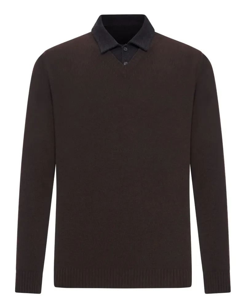 Roberto Collina cotton-piquet polo shirt - Braun Braun