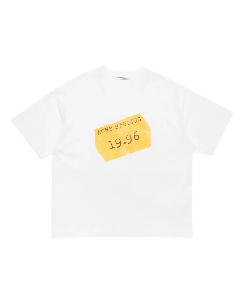 Acne Studios T-Shirt mit rundem Ausschnitt - Weiß Weiß