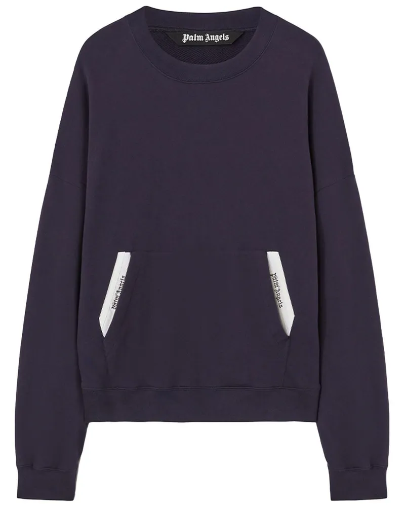 Palm Angels Sweatshirt mit Sartorial Tape - Blau Blau