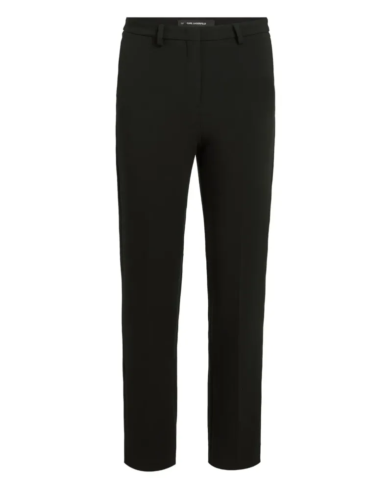 Karl Lagerfeld logo-embroidered trousers - Schwarz Schwarz