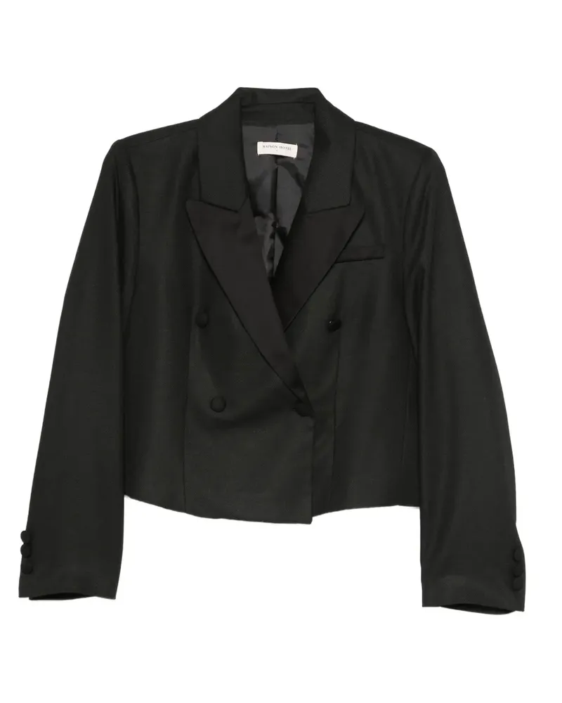 MAISON HOTEL Doppelreihiger Frank Blazer - Schwarz Schwarz