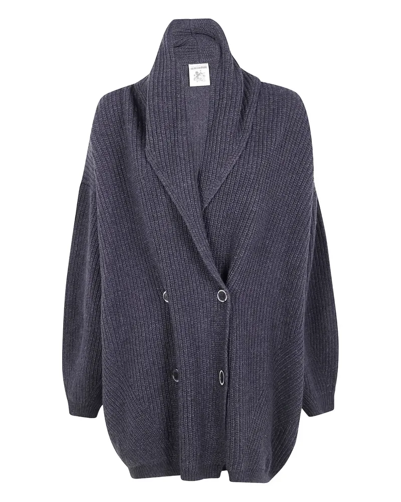 Semicouture Doppelreihiger Cardigan mit Schalkragen - Grau Grau