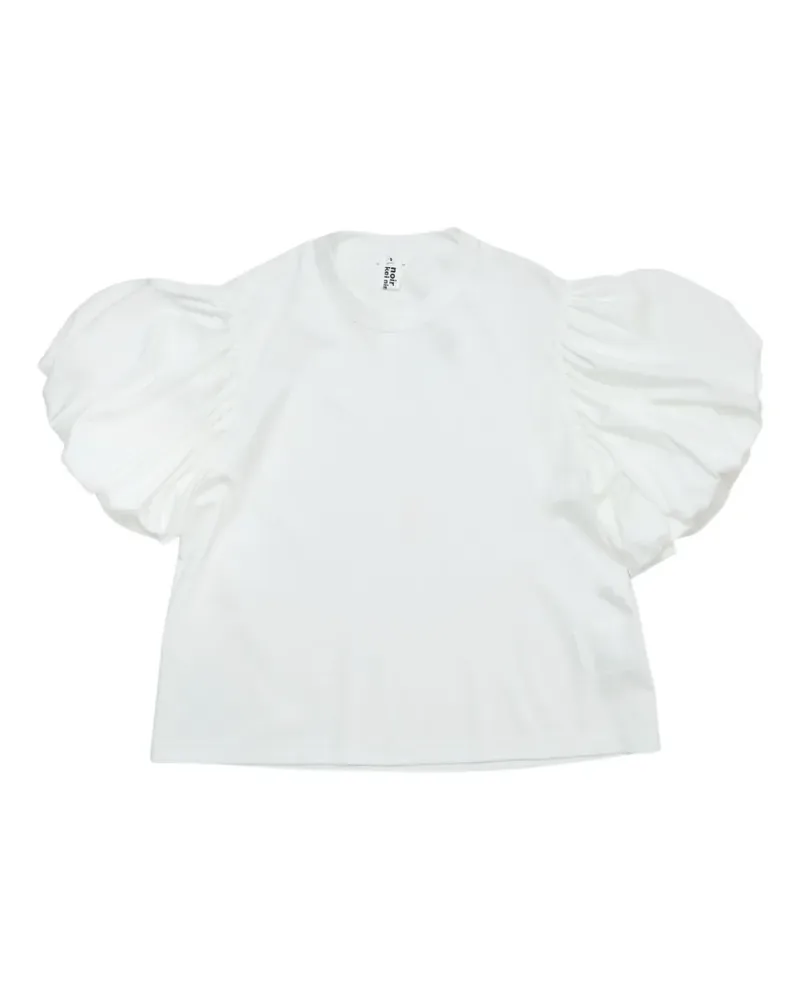 Noir Kei Ninomiya T-Shirt mit Puffärmeln - Weiß Weiß