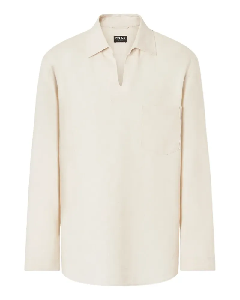 Ermenegildo Zegna Langärmeliges Poloshirt - Nude Nude