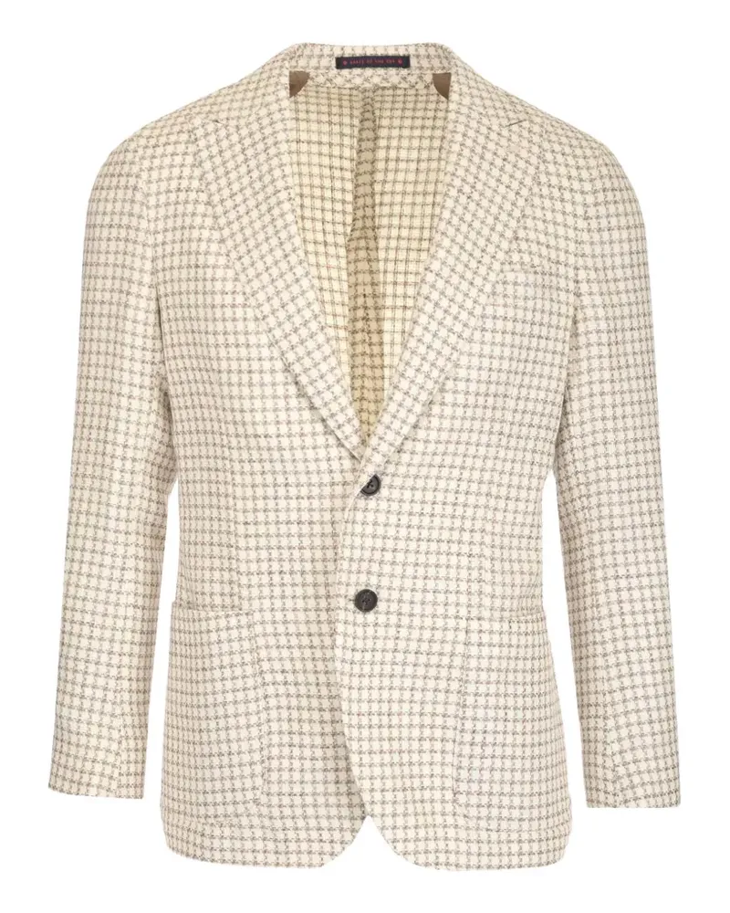 Al Duca D’Aosta 1902 houndstooth-pattern blazer - Nude Nude