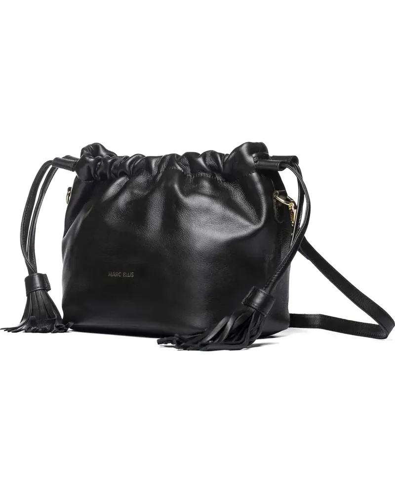 MARC ELLIS Phiona tassel-detail drawstring clutch bag - Schwarz Schwarz