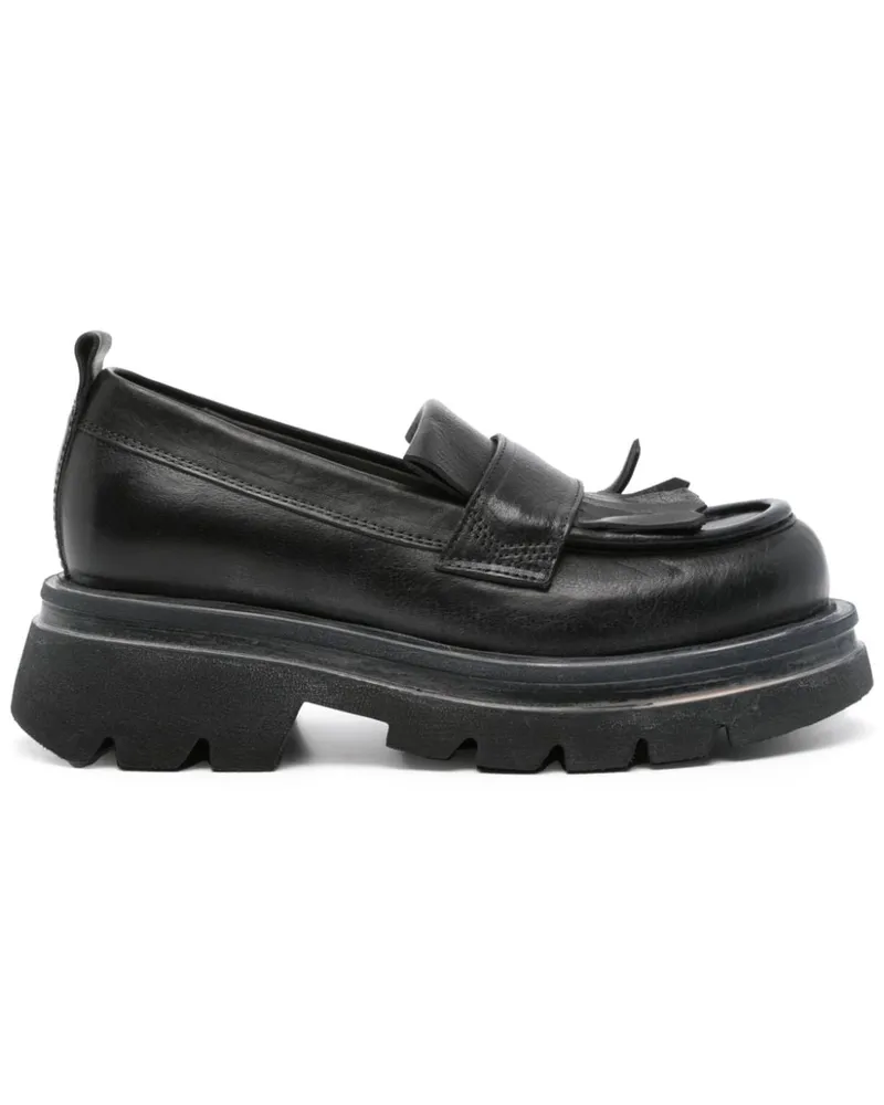 Moma Loafer mit Fransen - Schwarz Schwarz