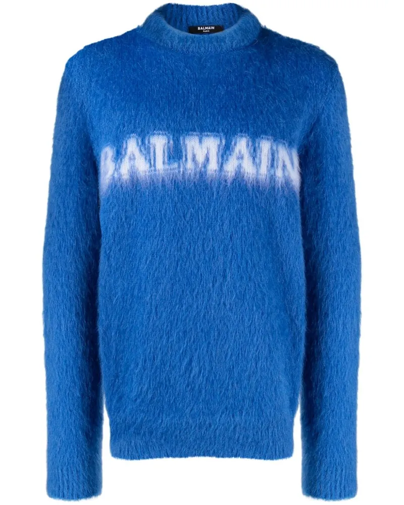 Balmain Pullover mit gebürstetem Finish - Blau Blau