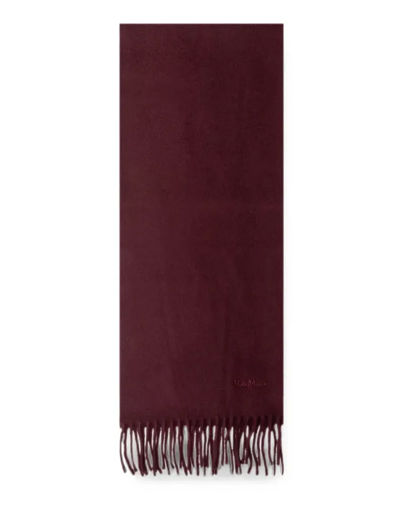 Max Mara fringed wool scarf - Rot Rot