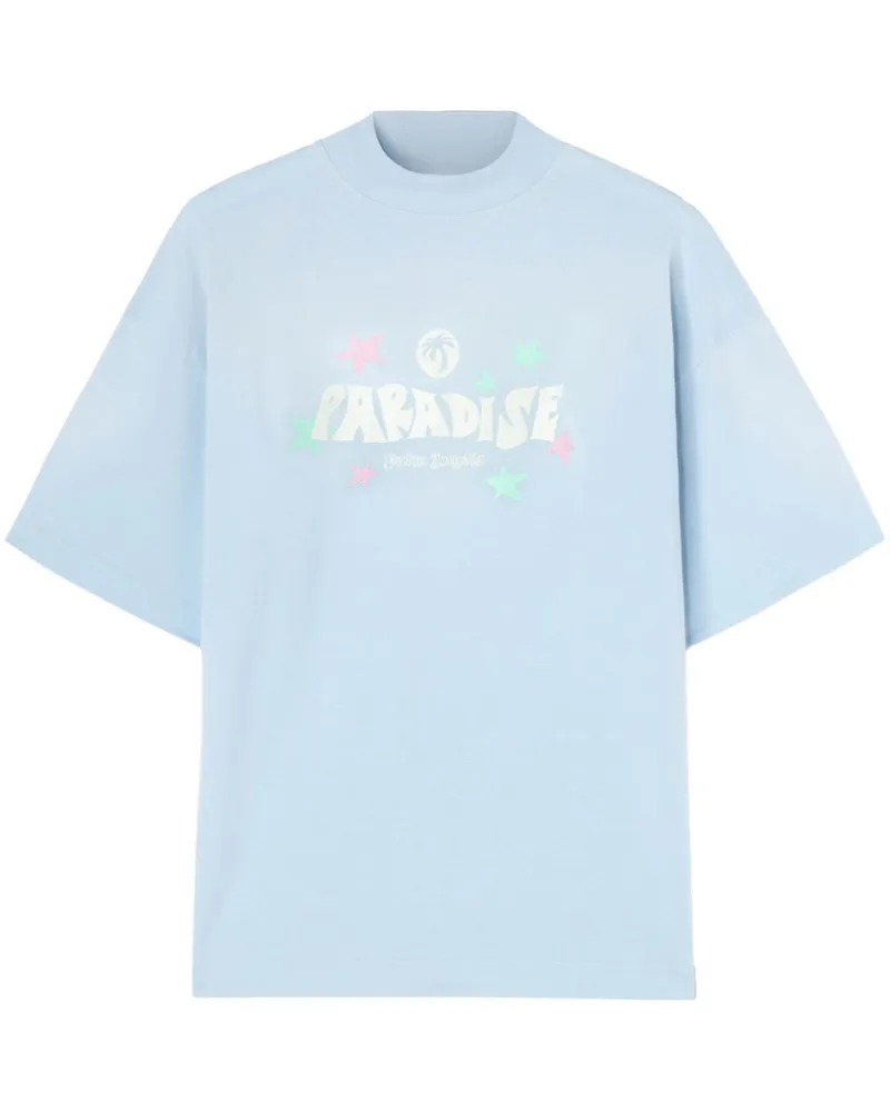 Palm Angels Paradise Palm T-Shirt - Blau Blau